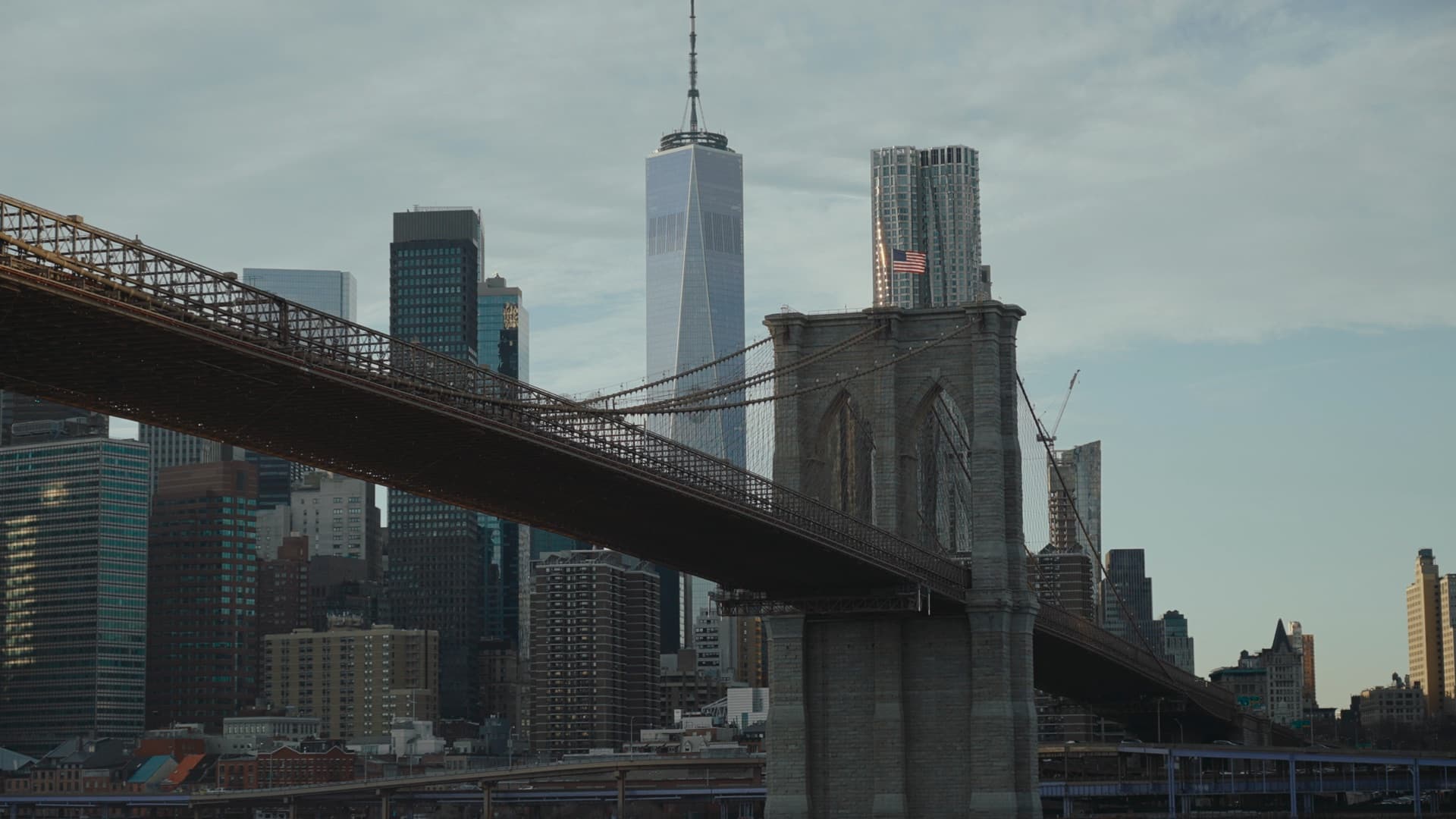 New York City skyline viewed across the river